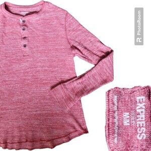 Express Red Thermal Long Sleeve Top - M